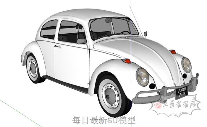大众甲壳虫汽车SU模型