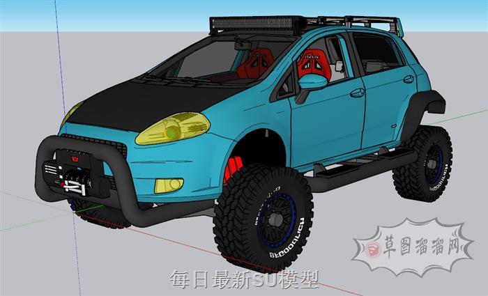 越野车大脚车汽车SU模型