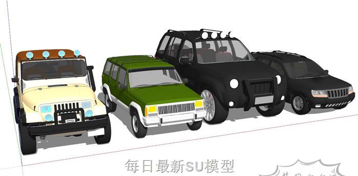 JEEP越野车汽车SU模型