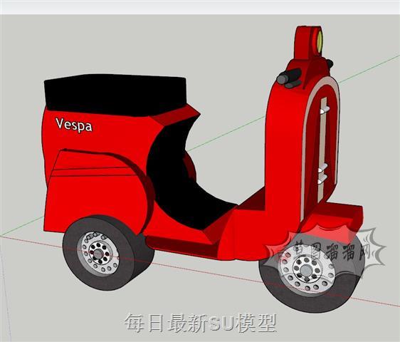 电动车摩托车SU模型