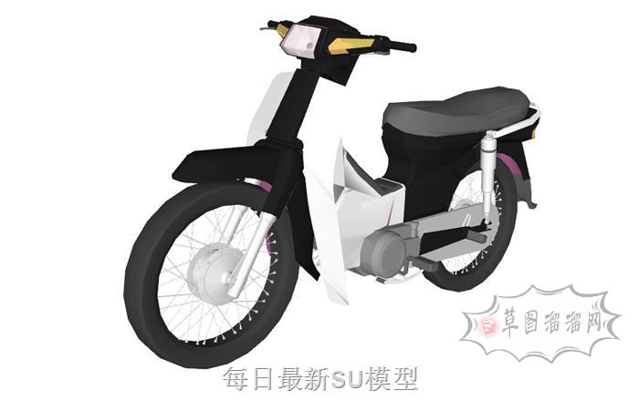 摩托车电动车车SU模型