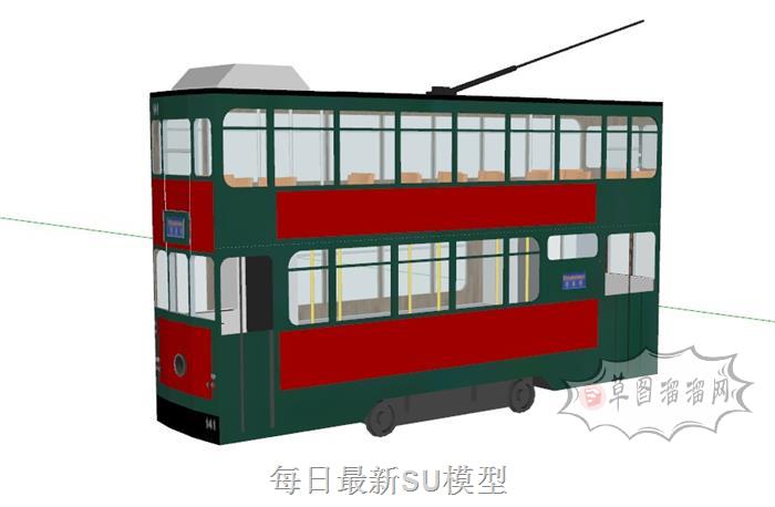 叮叮车香港电车SU模型