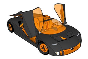 跑车汽车SU模型