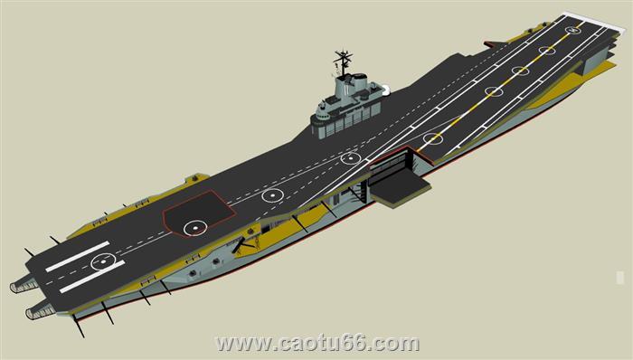 航空母舰战舰航母SU模型