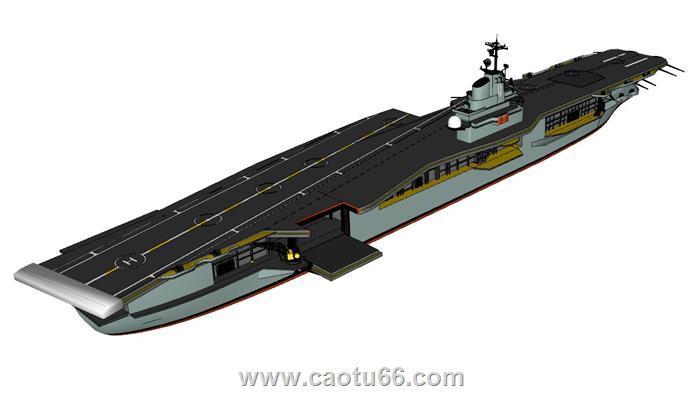 滑跃式航空母舰航母SU模型