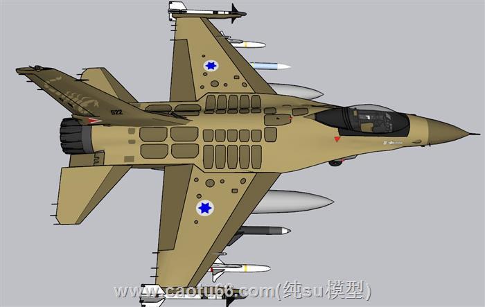 F16-C战斗机飞机SU模型