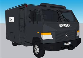 特警车汽车SU模型