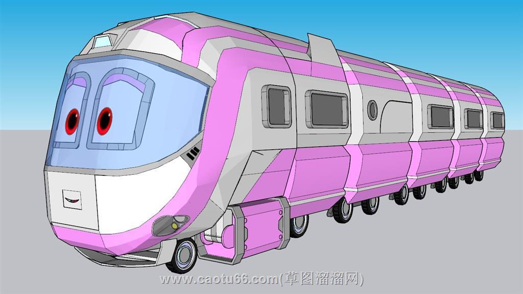 铁胆火车侠卡通SU模型