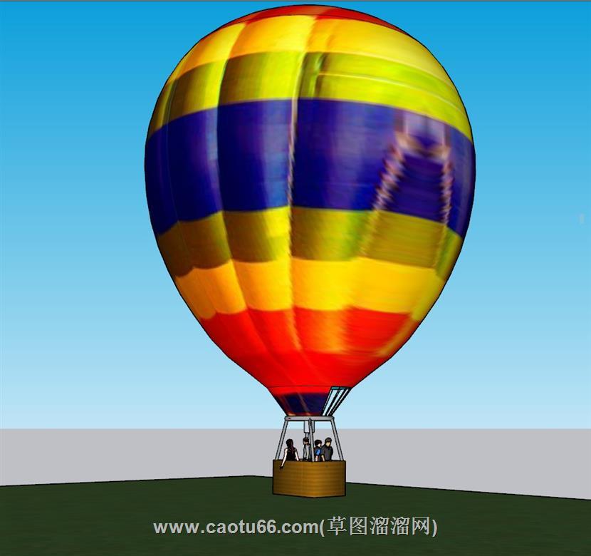 热气球飞行SU模型