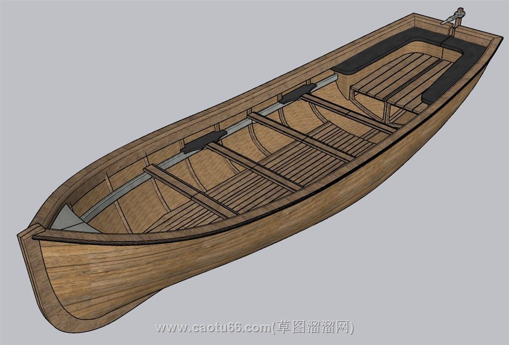木船小舟小船SU模型