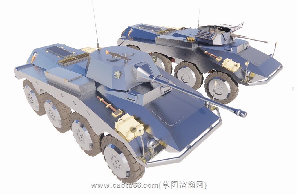 步战车武器SU模型