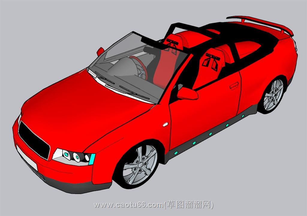 敞篷跑车汽车SU模型
