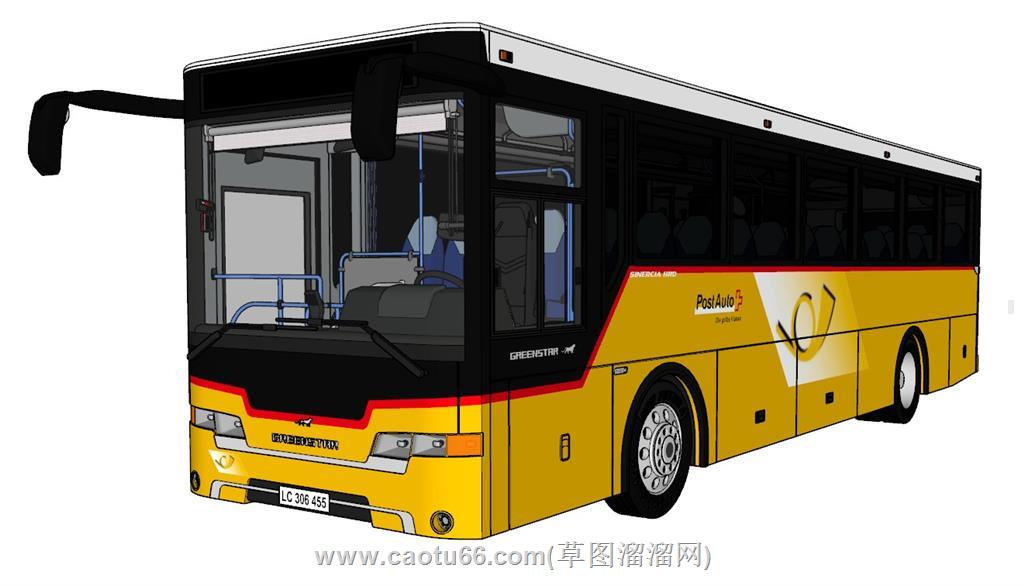 客车巴士SU模型