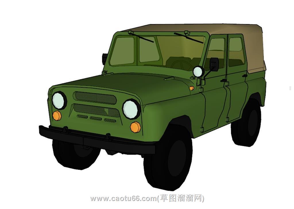 军车吉普车汽车SU模型