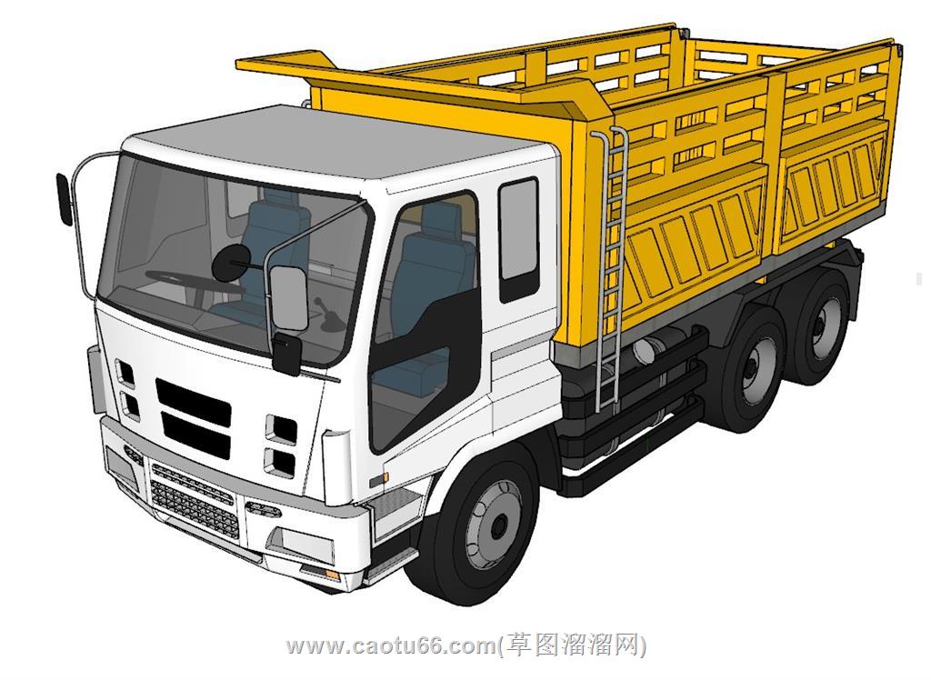 土方车翻斗车SU模型