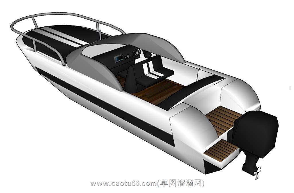 气垫船快船游船SU模型