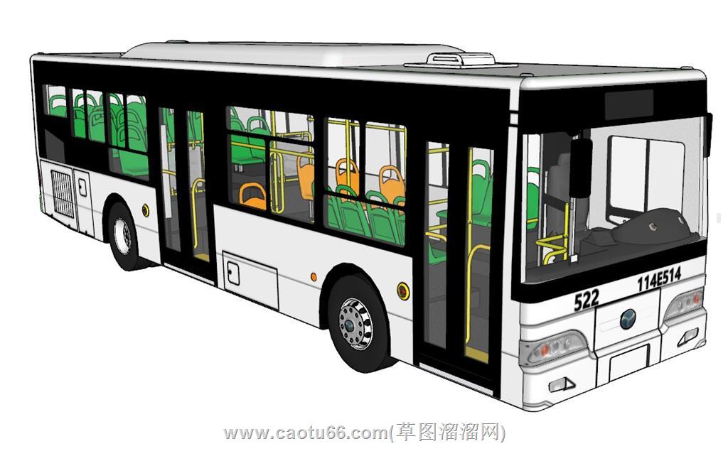 公交车巴士车SU模型
