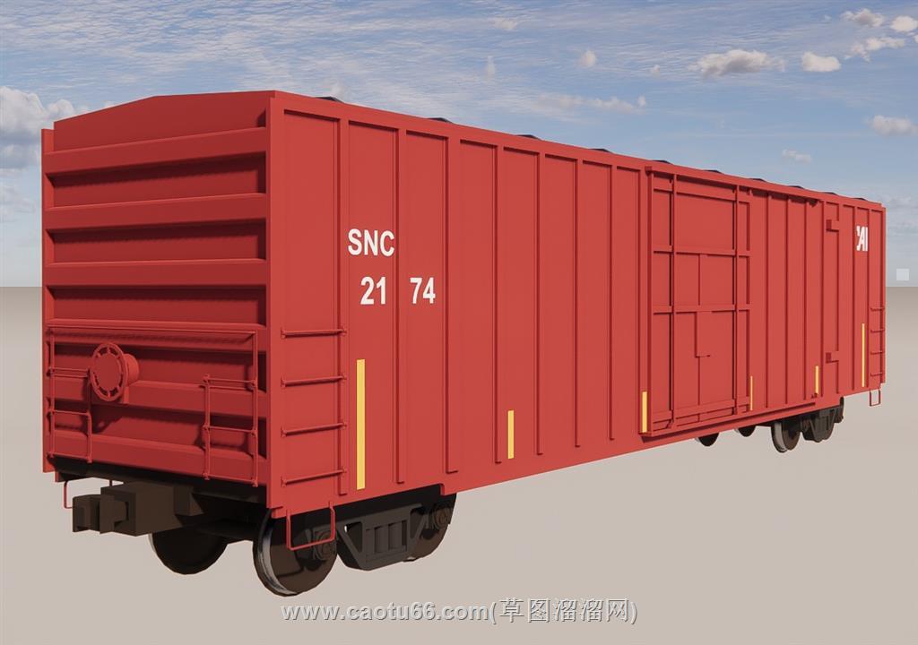 火车厢车厢火车SU模型