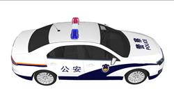 警车公安车汽车SU模型