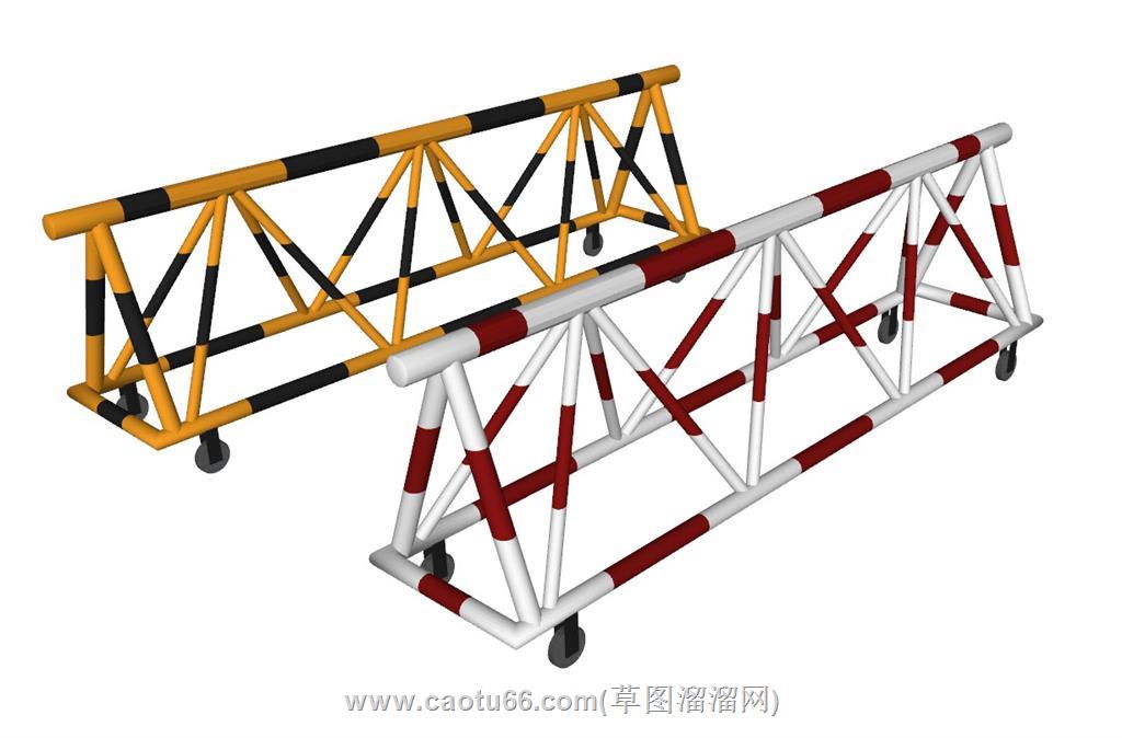 拒马护栏安全SU模型