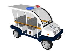 警车巡逻车警察SU模型 免费sketchup模型下载
