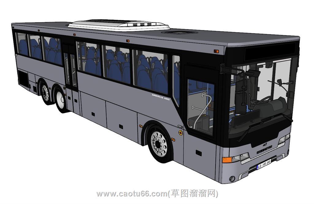 公交车巴士车SU模型