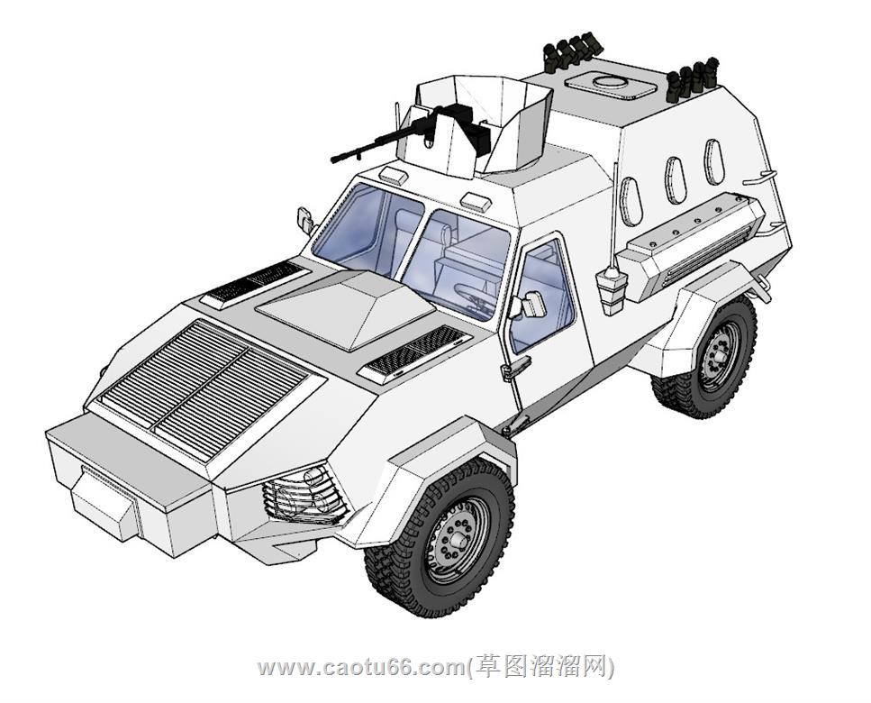 步战车装甲车武器SU模型