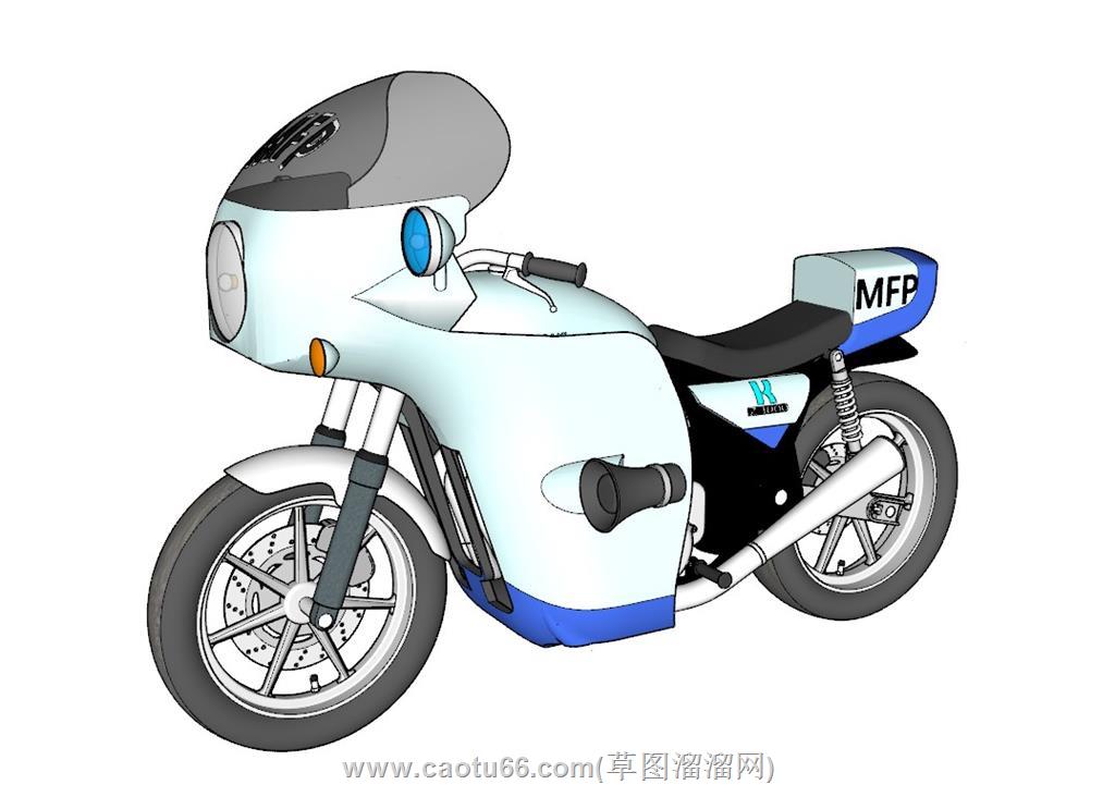 摩托车SU模型
