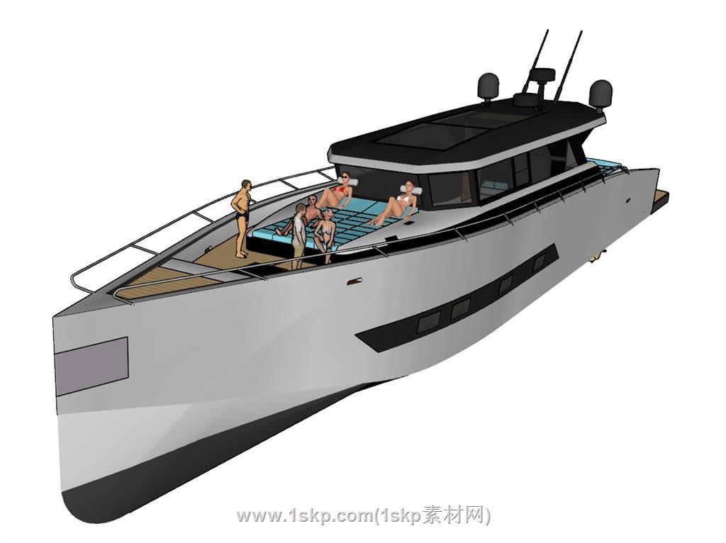 游艇游轮船SU模型