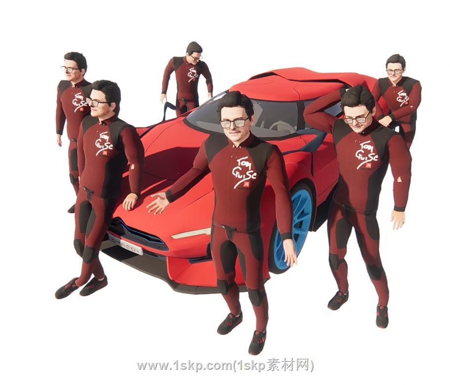 赛车手跑车SU模型