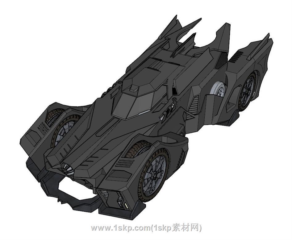 蝙蝠车跑车SU模型