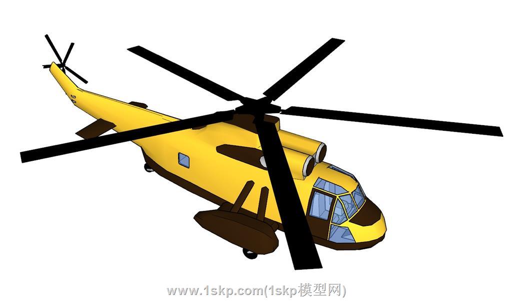 直升机飞机SU模型