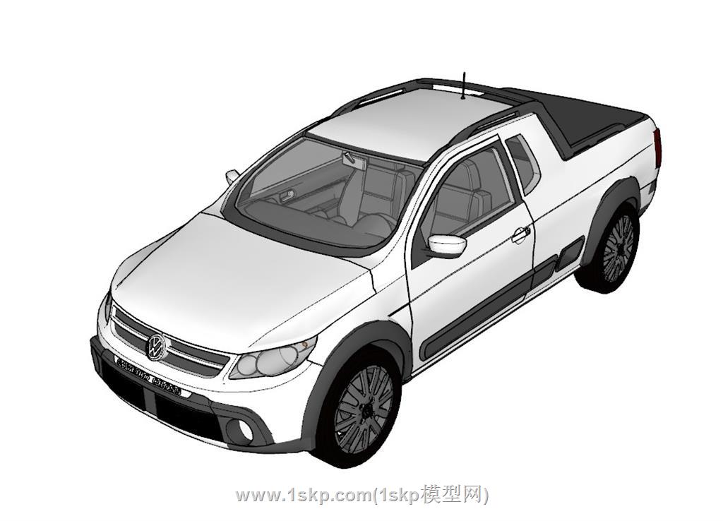 皮卡车SU模型