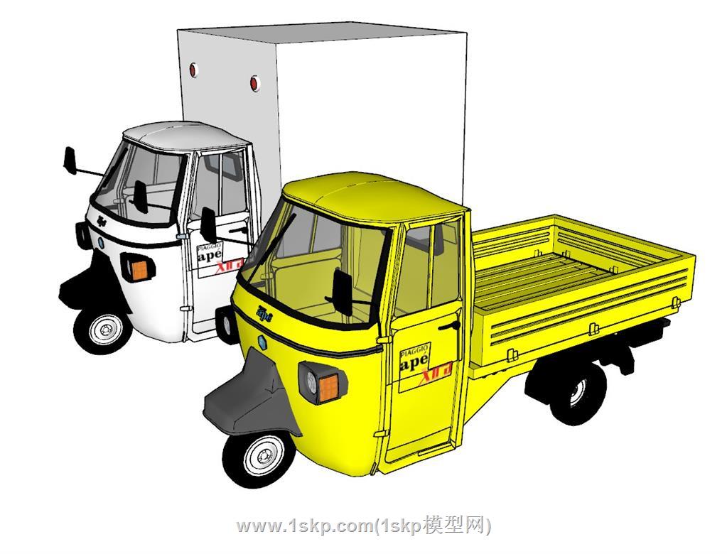 三轮车SU模型