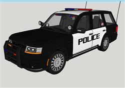 警车SU模型