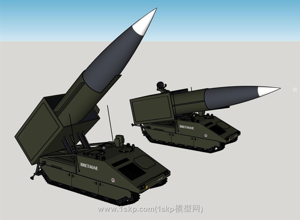 导弹发射车SU模型