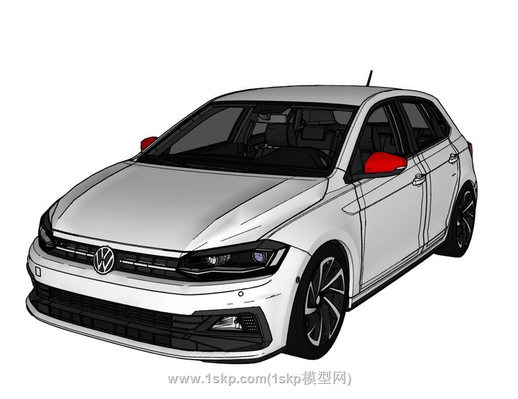 大众polo汽车SU模型