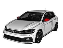 大众polo汽车SU模型
