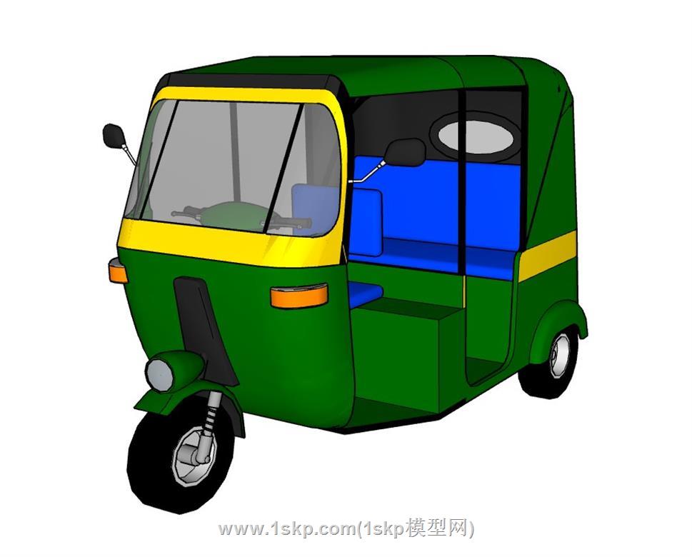 三蹦子电动三轮车SU模型