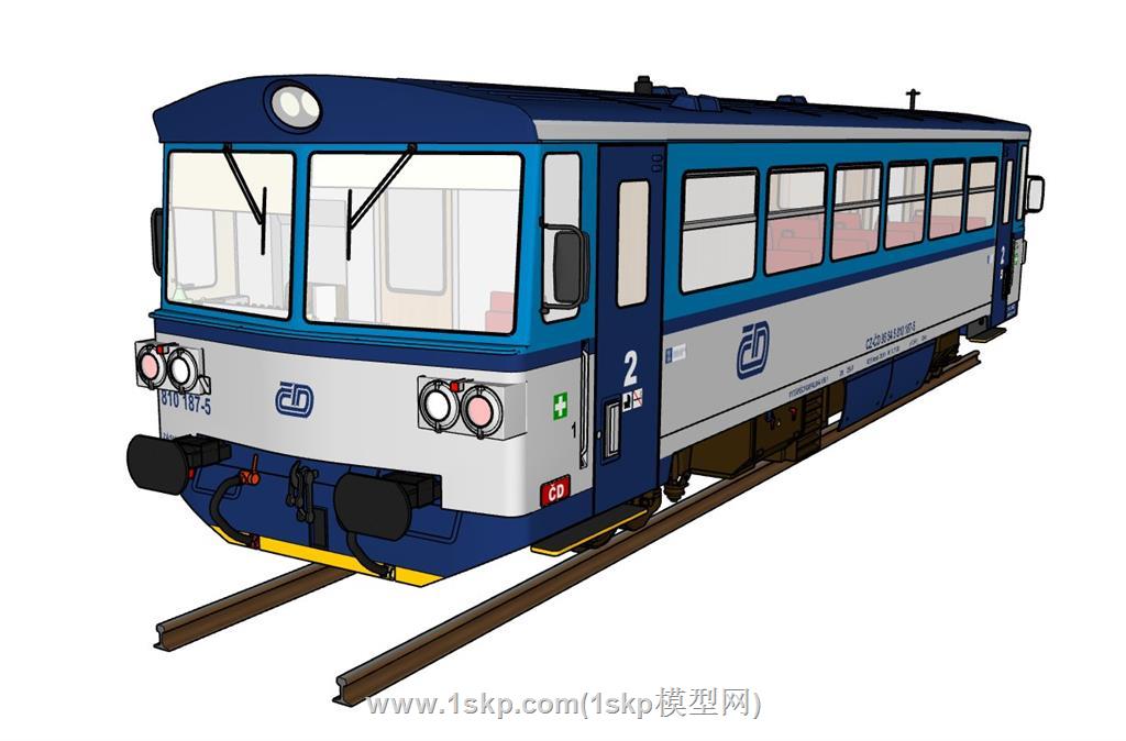轨道电车火车SU模型