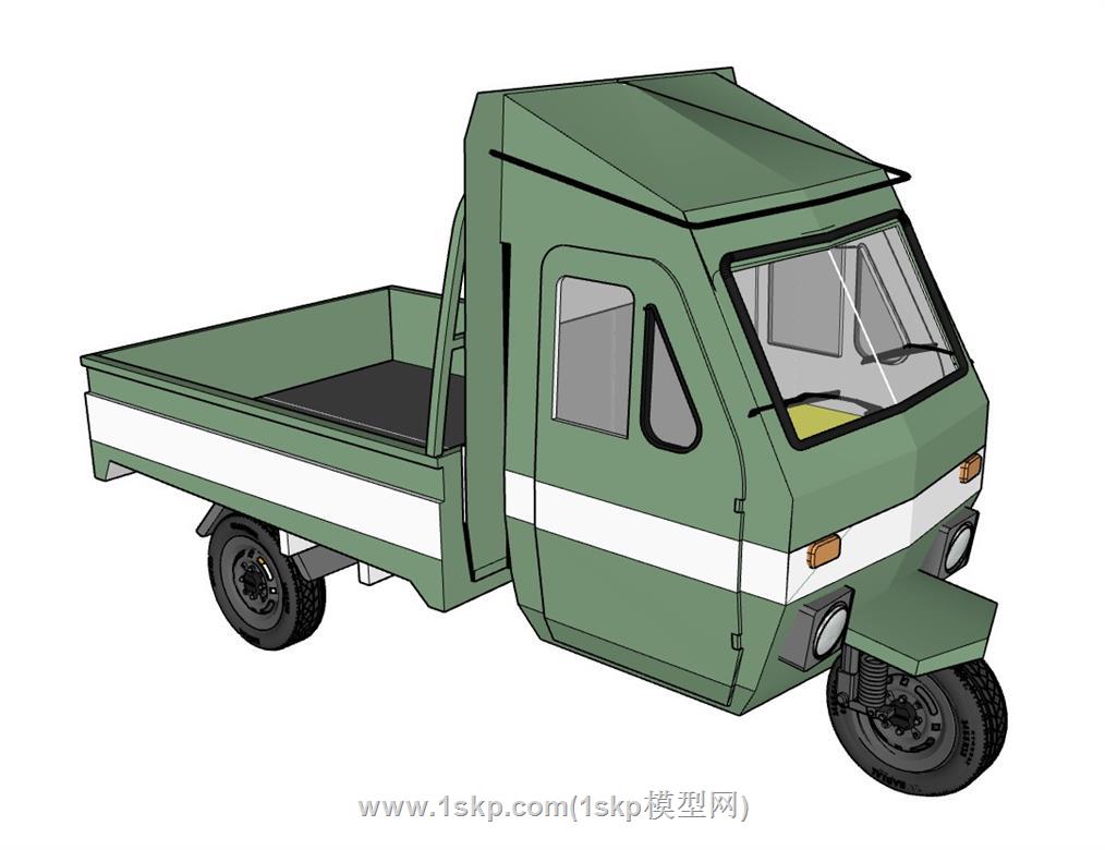 电动三轮车SU模型