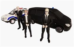 保镖警车SU模型