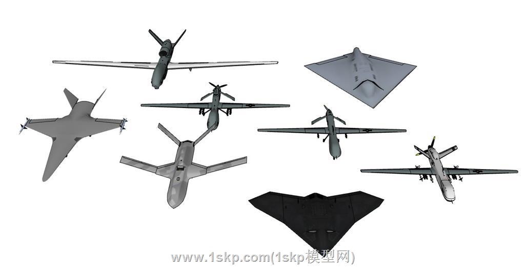 军用无人机武器SU模型