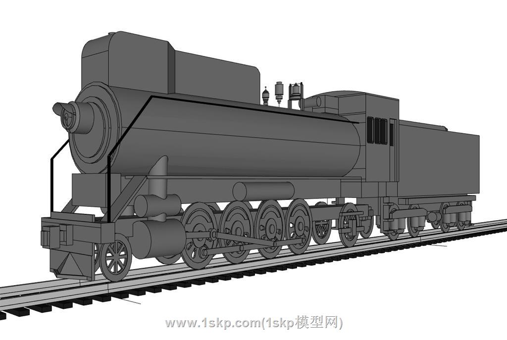 火车头SU模型