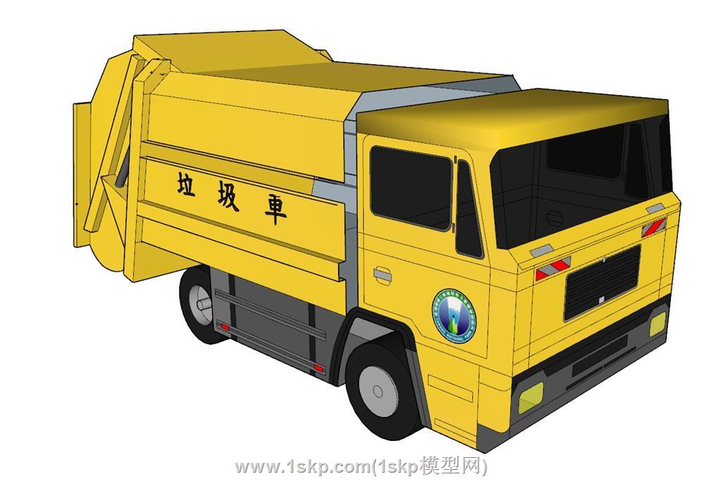垃圾车环卫车SU模型