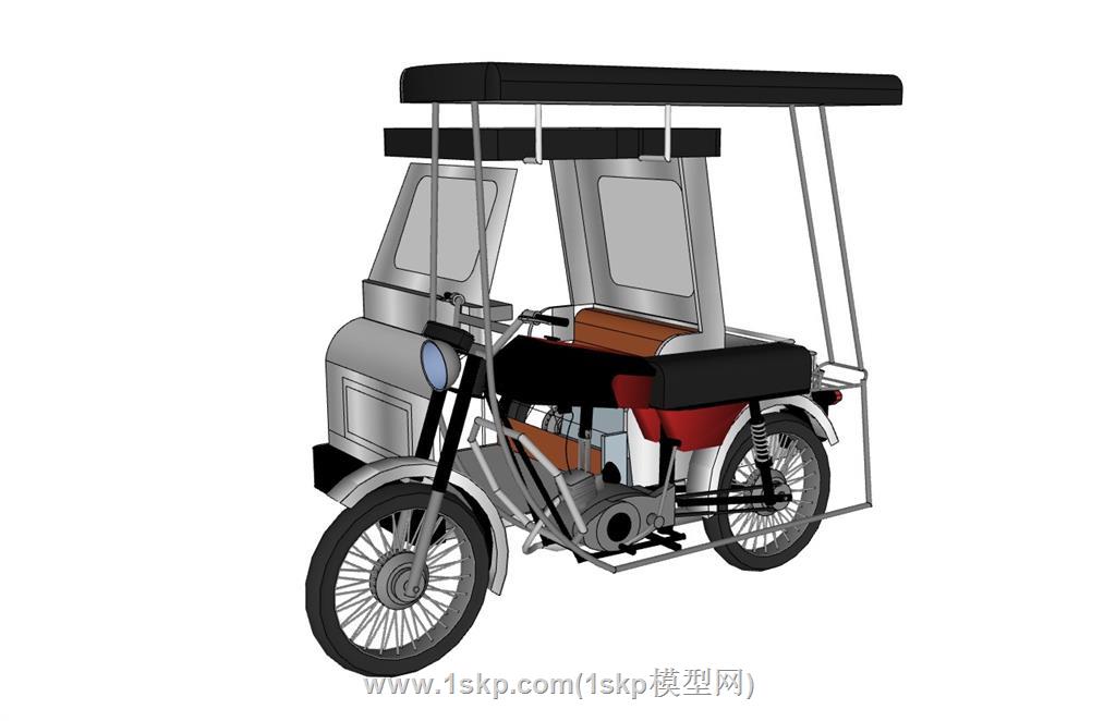 三轮摩托车SU模型