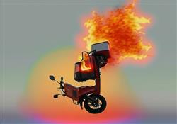着火的摩托车 免费sketchup模型下载