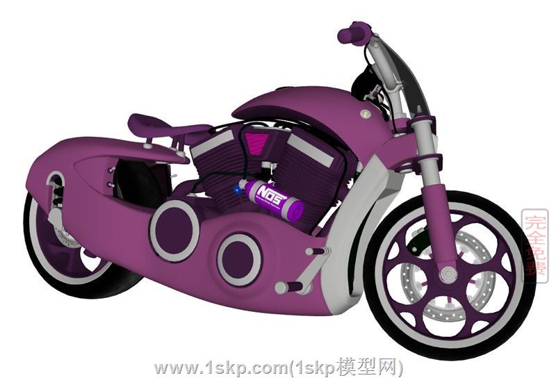 紫色摩托车