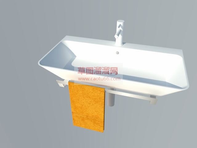 洗手池洗手台SU模型