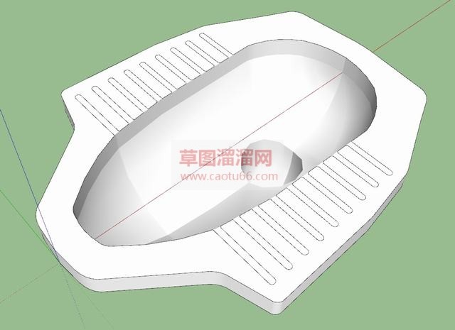 蹲厕厕所便池SU模型
